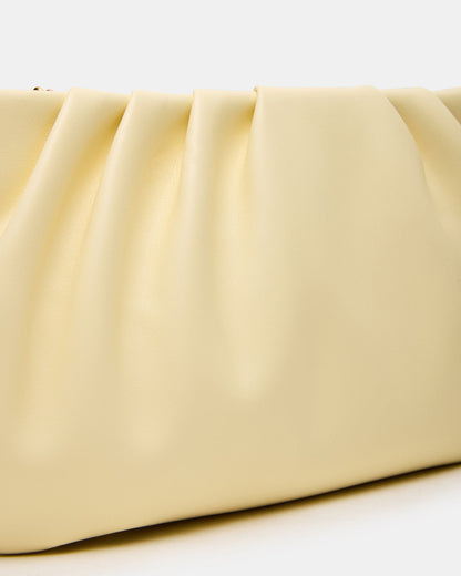 NIKA Butter Women's Pleated Crossbody Clutch Handbag Steve Madden YELLOW