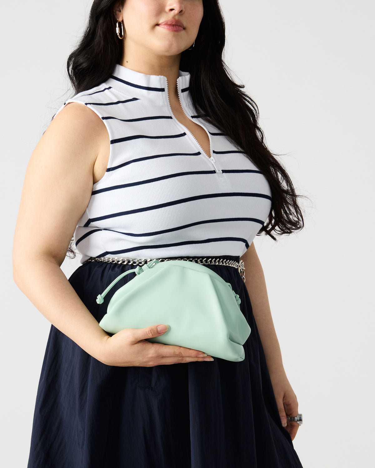 HAILEE Light Green Women's Soft Clutch Handbag Steve Madden LIGHT GREEN