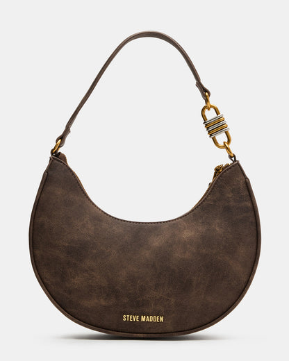 LOHAN Bag Brown Structured Hobo Shoulder Handbag Steve Madden BROWN