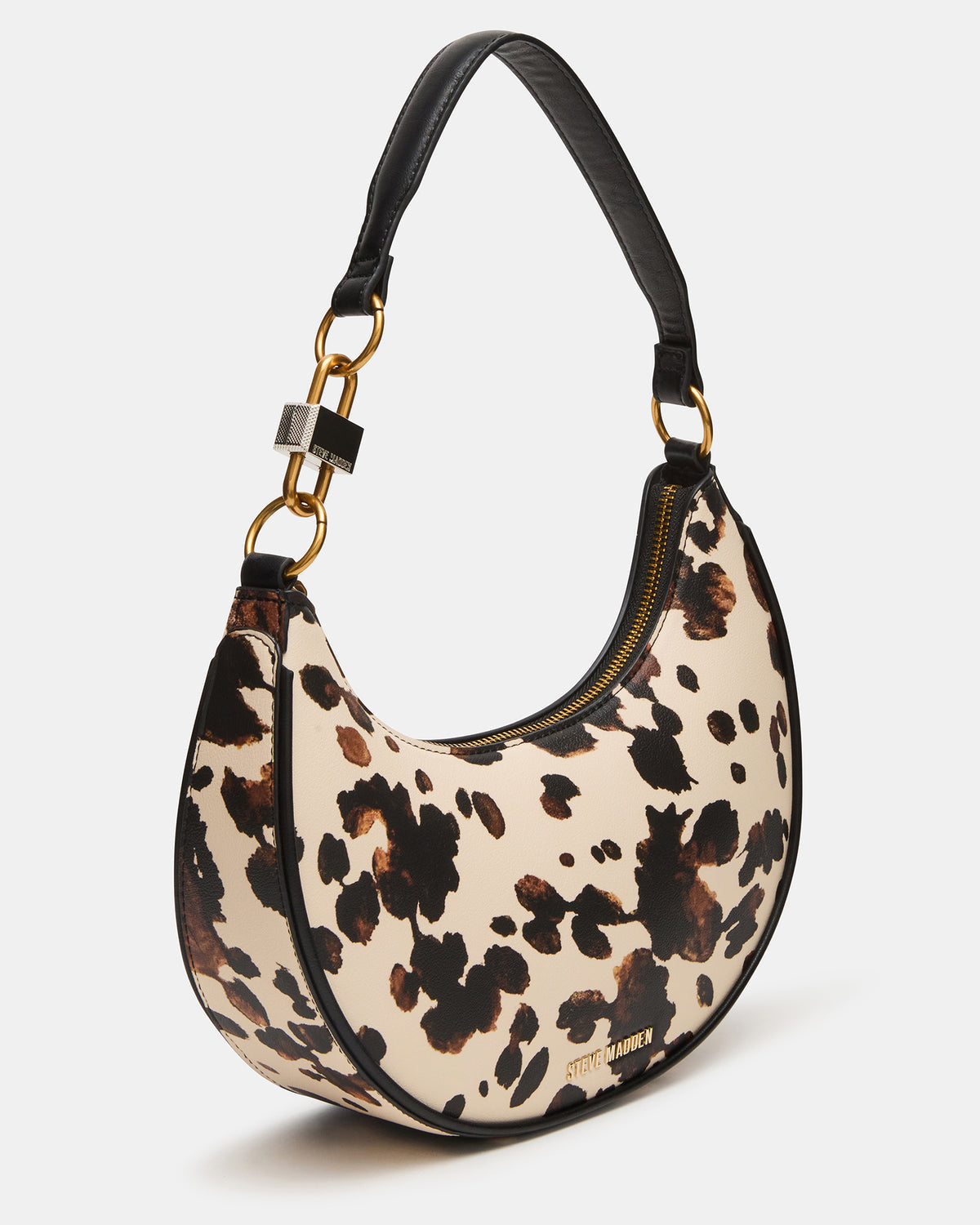 LOHAN Bag Brown Print Structured Hobo Shoulder Handbag Steve Madden BROWN PRINT