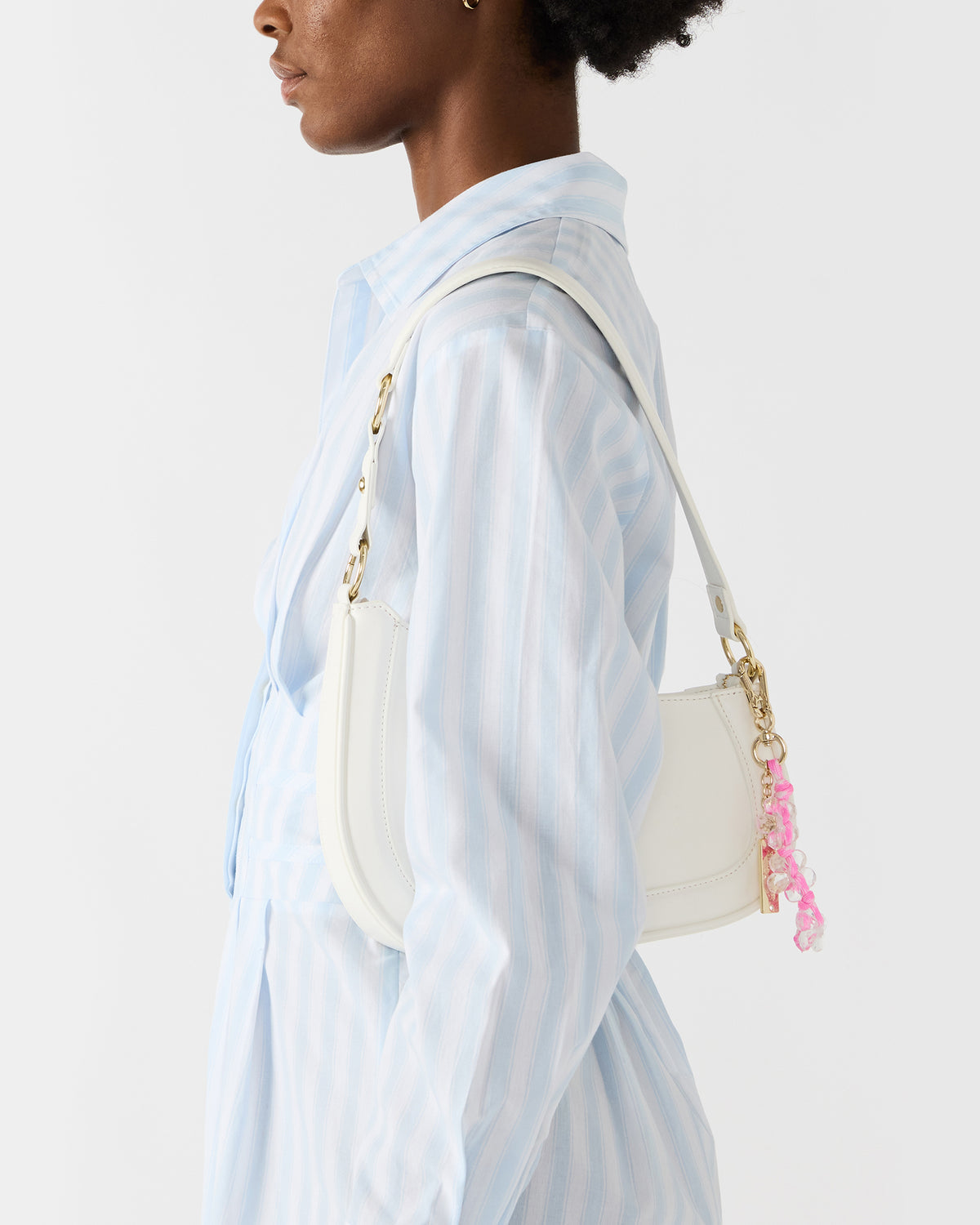 MUSEE Bag White Asymmetrical Shoulder Strap Handbag Steve Madden WHITE