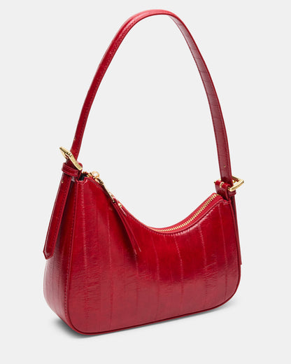 SMITH Bag Red Eel Asymmetric Shoulder Handbag Steve Madden RED EEL