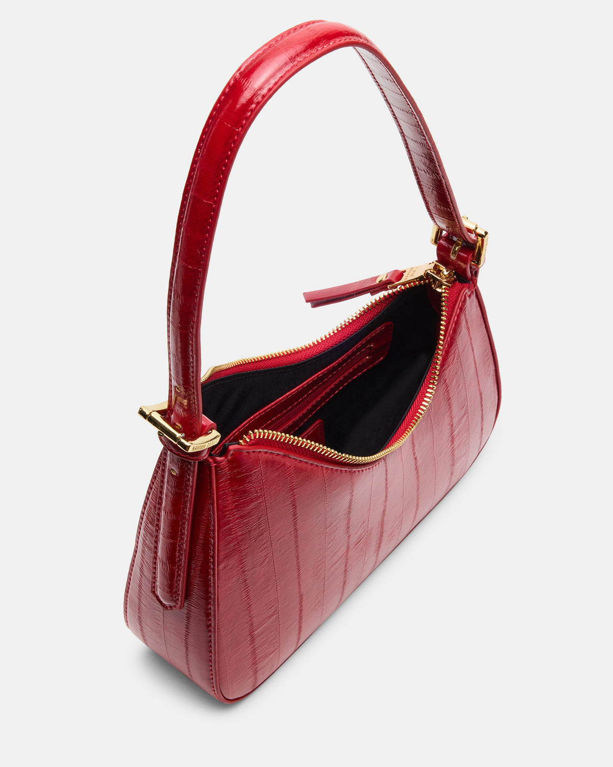 SMITH Bag Red Eel Asymmetric Shoulder Handbag Steve Madden RED EEL