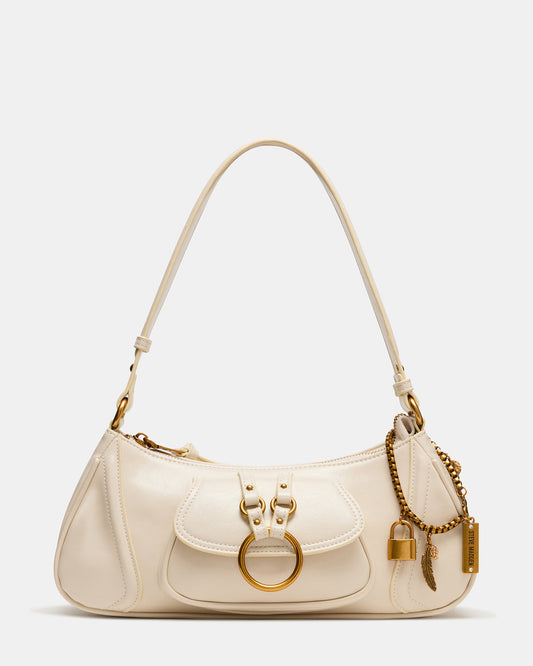 LUXXAR Bag Bone Shoulder Strap Boho-Inspired Handbag Steve Madden BONE