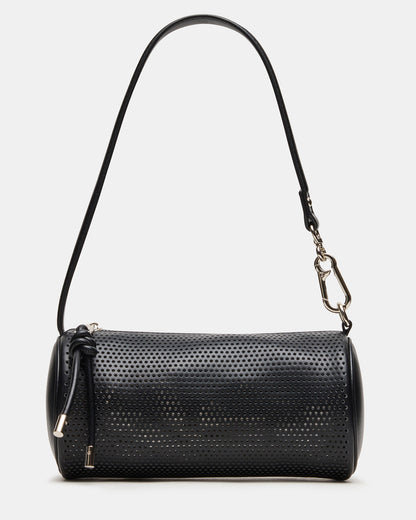 PRIYA Perforated Bag Black Mini Barrel Shoulder Handbag Steve Madden BLACK