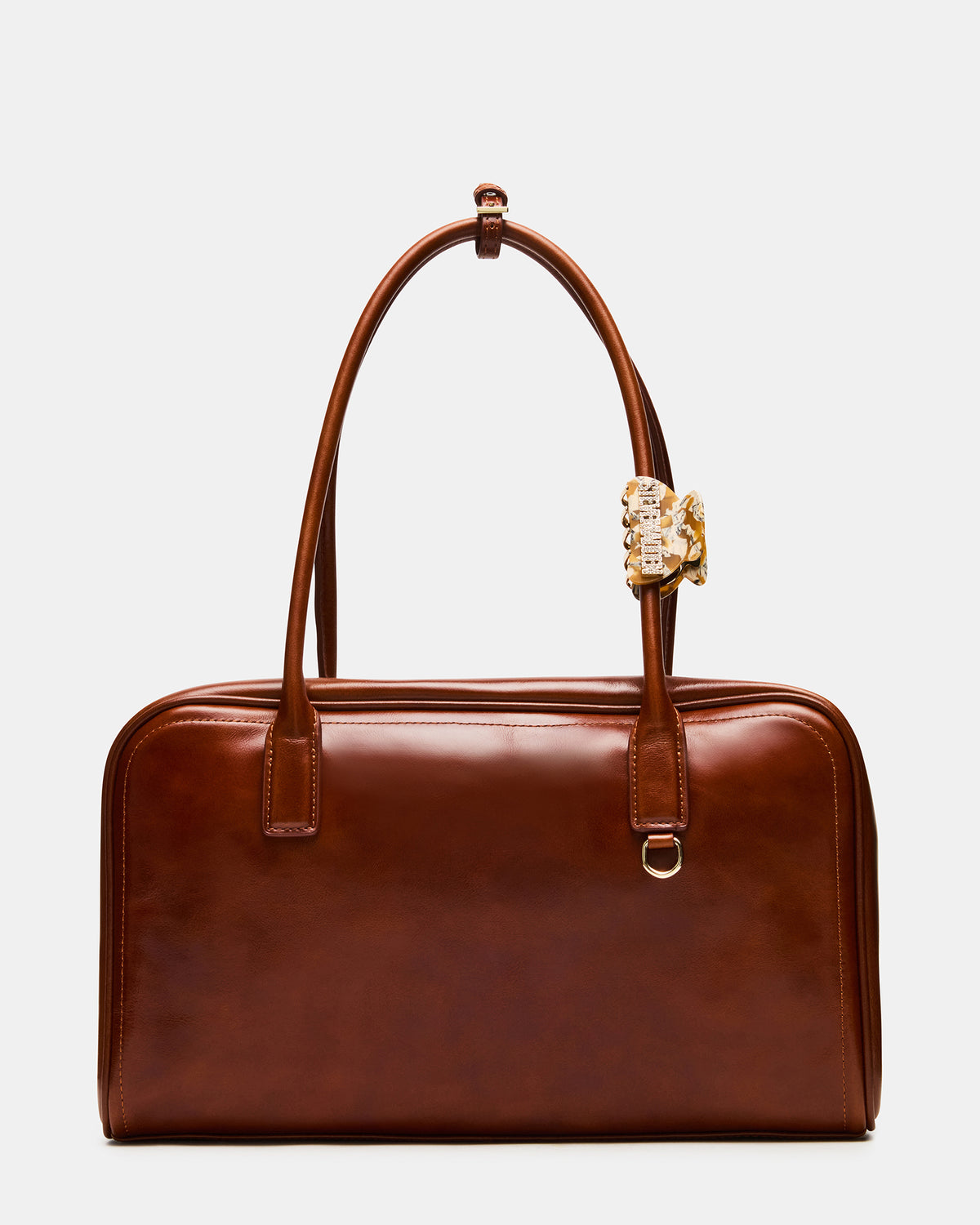 CANDICE Bag Rust Shoulder Strap Box Satchel Handbag Steve Madden RUST LEATHER