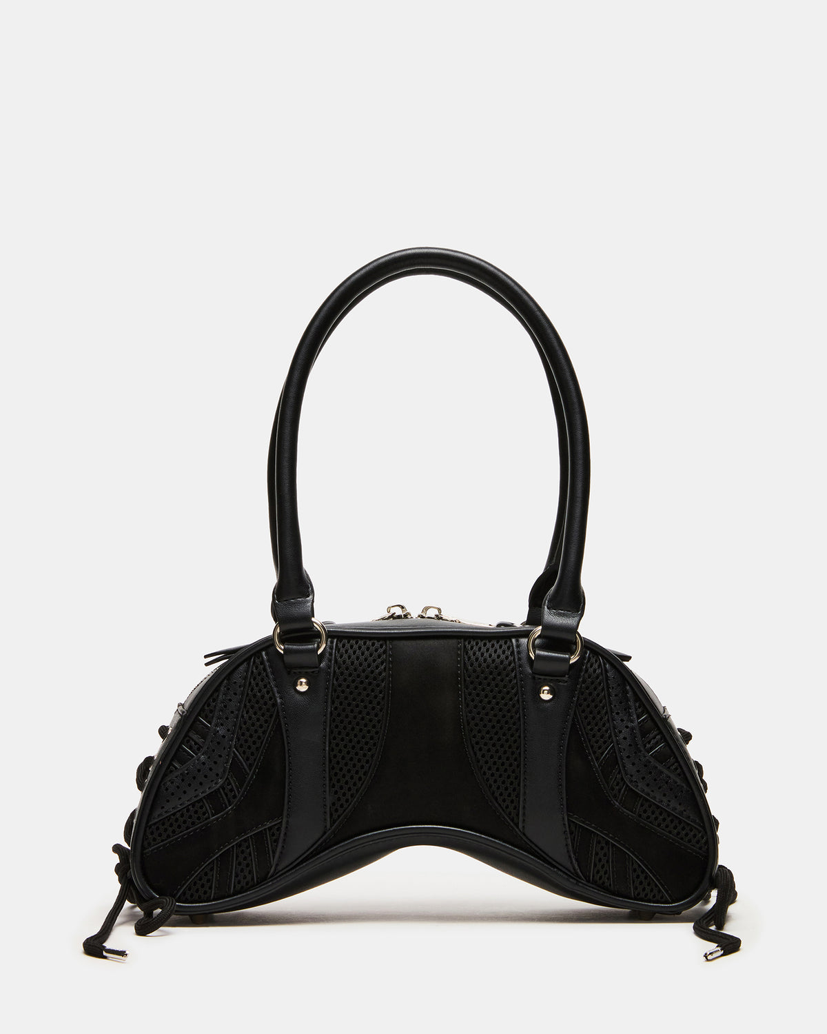 KODY Bag Black Lace-Up Buckle Shoulder Strap Handbag Steve Madden BLACK