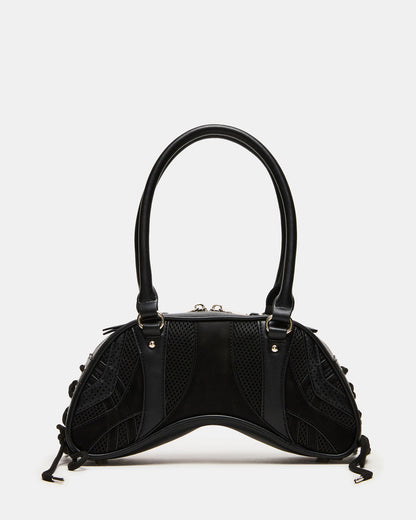 KODY Bag Black Lace-Up Buckle Shoulder Strap Handbag Steve Madden BLACK
