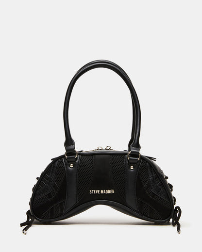 KODY Bag Black Lace-Up Buckle Shoulder Strap Handbag Steve Madden BLACK
