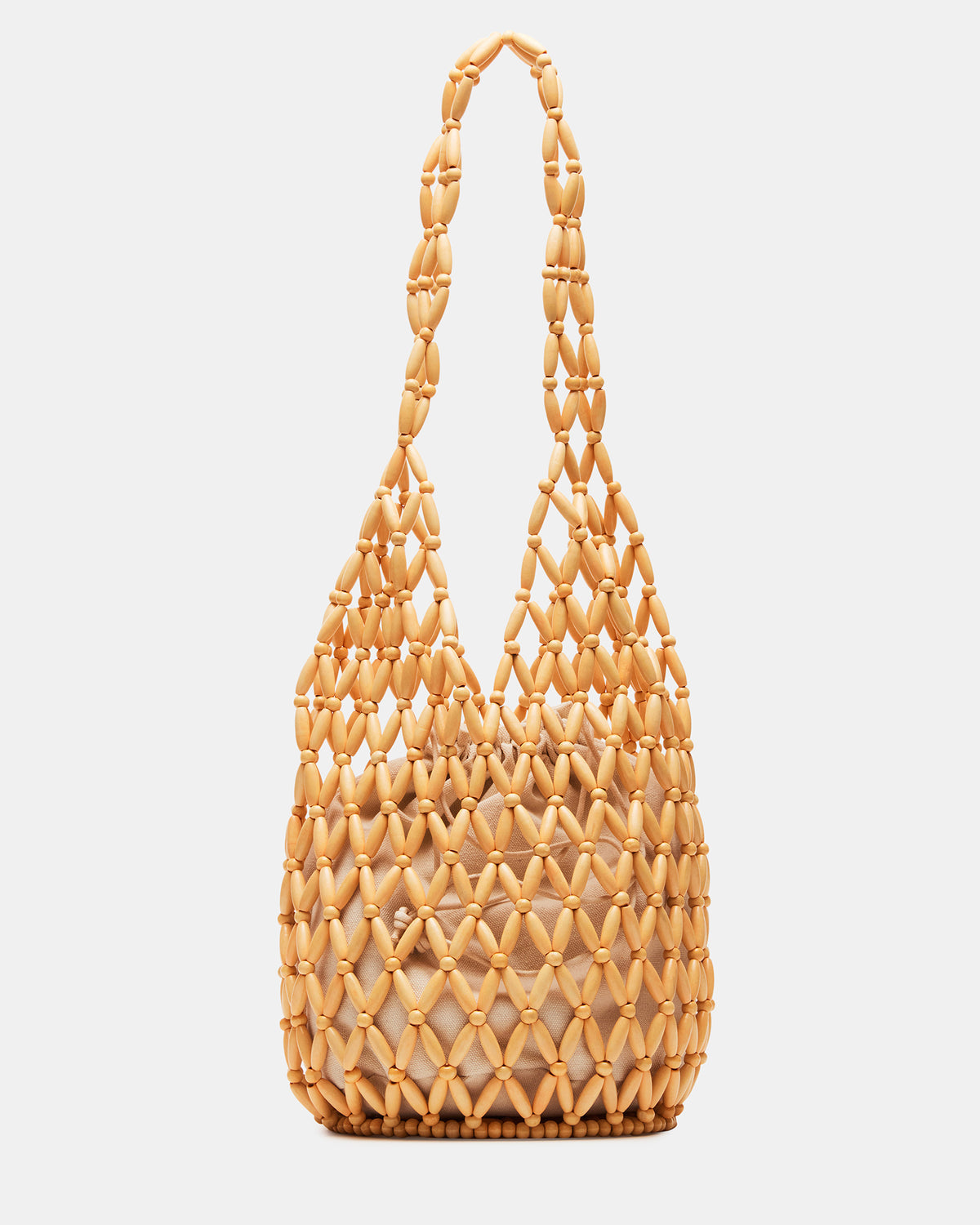 FIJI Natural Women's Beaded Shoulder Bag Steve Madden NATURAL