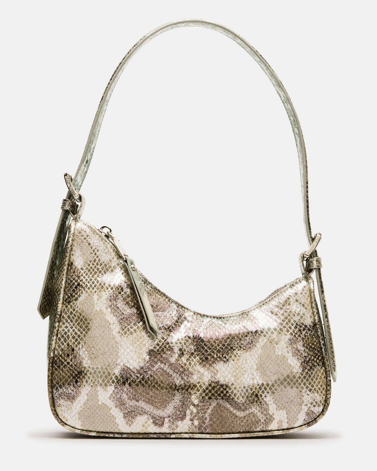 SMITH Bag Silver Snake Asymmetric Shoulder Handbag Steve Madden SILVER SNAKE