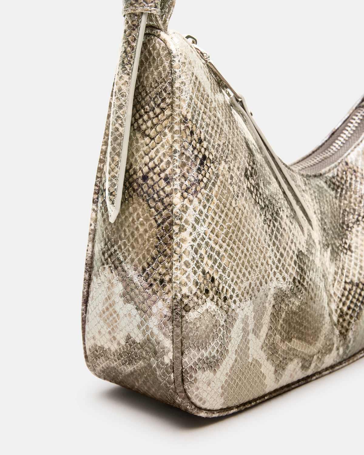 SMITH Bag Silver Snake Asymmetric Shoulder Handbag Steve Madden SILVER SNAKE