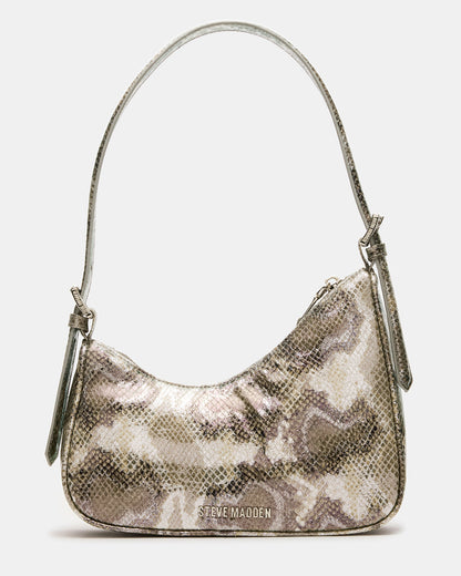 SMITH Bag Silver Snake Asymmetric Shoulder Handbag Steve Madden SILVER SNAKE