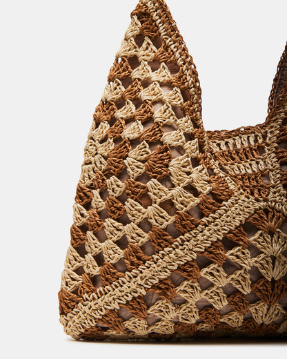 BORA Natural Multi Women's Raffia Hobo Shoulder Bag Steve Madden NATURAL MULTI