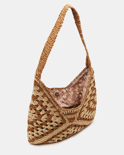 BORA Natural Multi Women's Raffia Hobo Shoulder Bag Steve Madden NATURAL MULTI