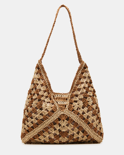 BORA Natural Multi Women's Raffia Hobo Shoulder Bag Steve Madden NATURAL MULTI