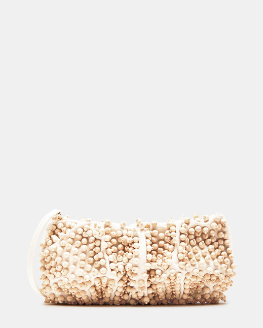 TIKI Natural Women's Beaded Clutch Steve Madden NATURAL