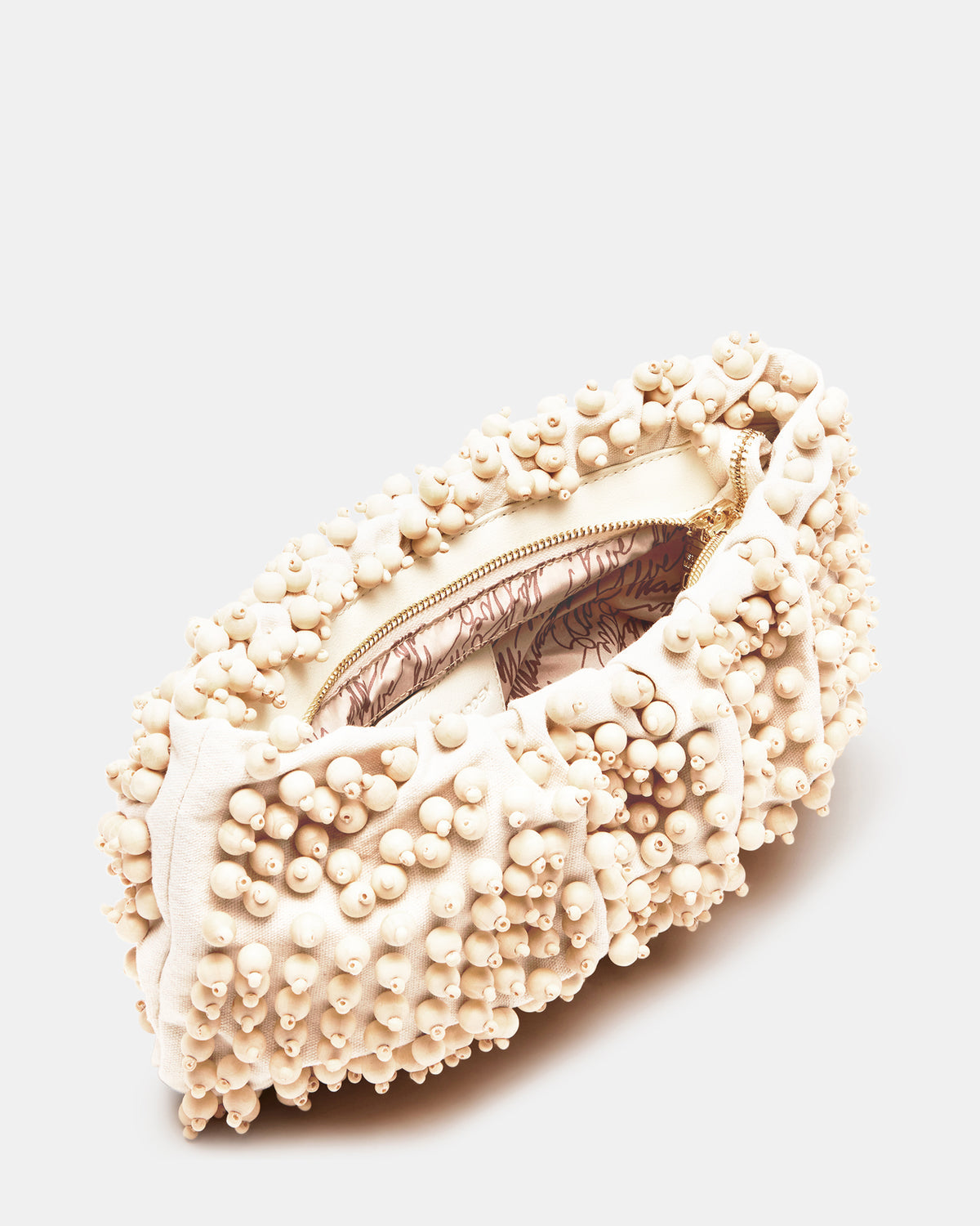 TIKI Natural Women's Beaded Clutch Steve Madden NATURAL