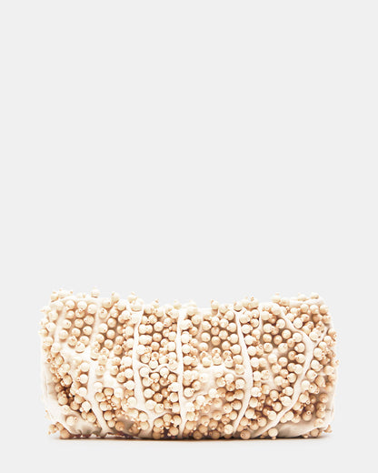 TIKI Natural Women's Beaded Clutch Steve Madden NATURAL