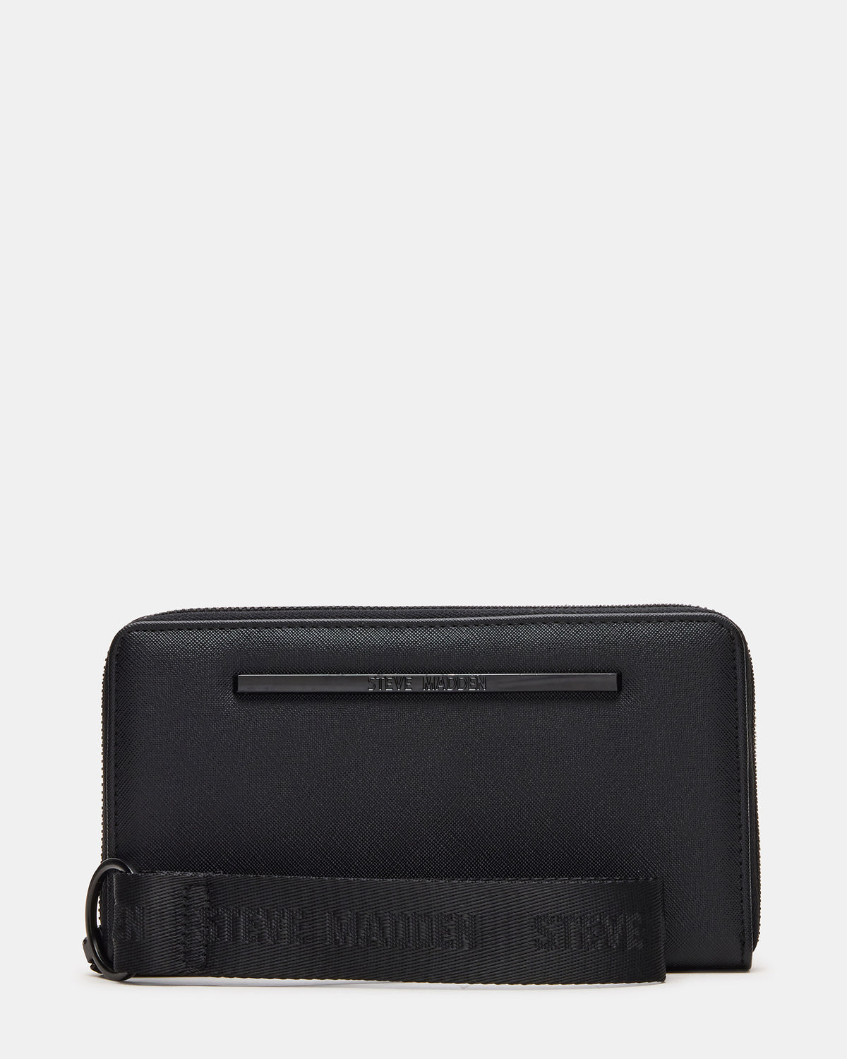 ZIP Wallet Black Zipper Cloure Wristlet Wallet Steve Madden BLACK