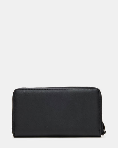 ZIP Wallet Black Zipper Cloure Wristlet Wallet Steve Madden BLACK