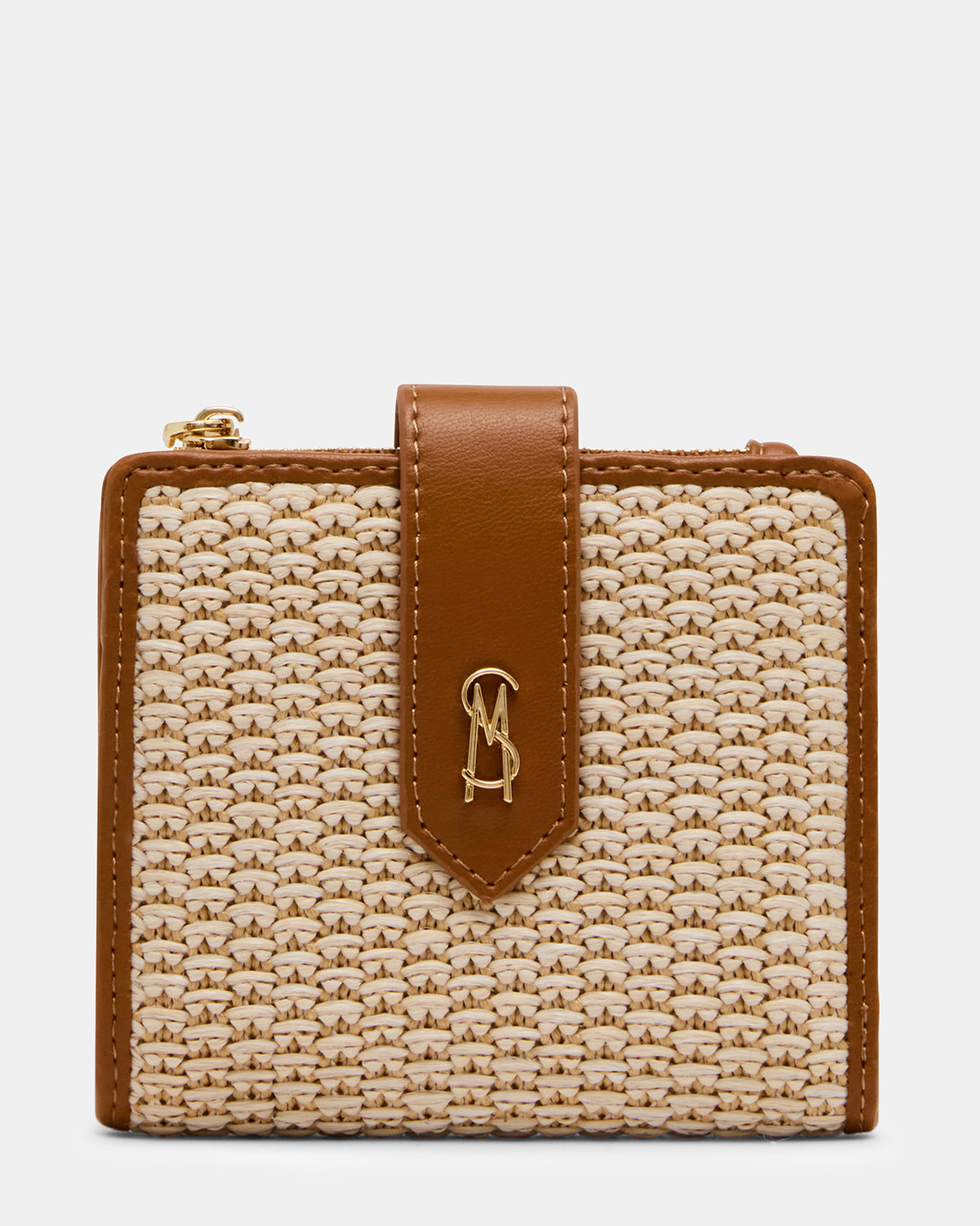 JEM STRAW Light Natural Bifold Wallet Steve Madden LIGHT NATURAL