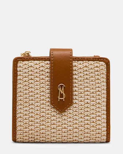 JEM STRAW Light Natural Bifold Wallet Steve Madden LIGHT NATURAL