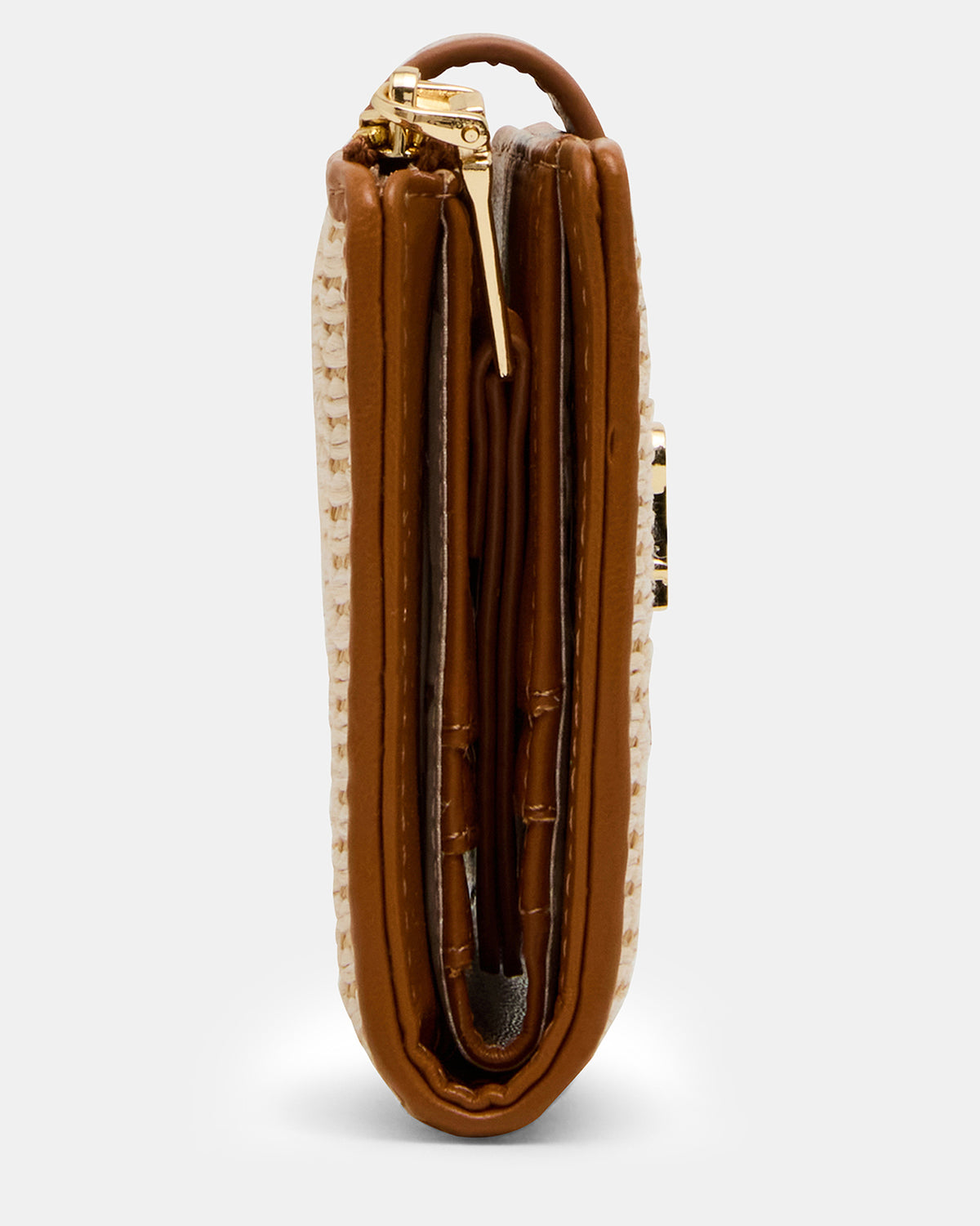 JEM STRAW Light Natural Bifold Wallet Steve Madden LIGHT NATURAL