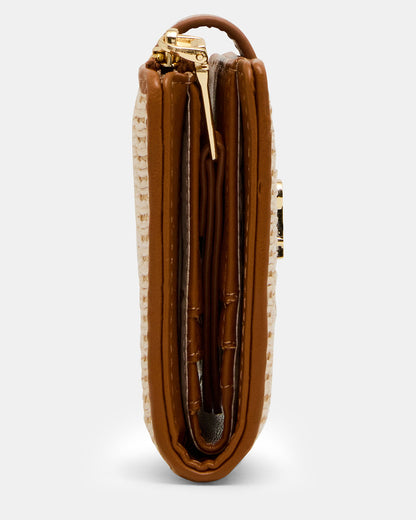 JEM STRAW Light Natural Bifold Wallet Steve Madden LIGHT NATURAL
