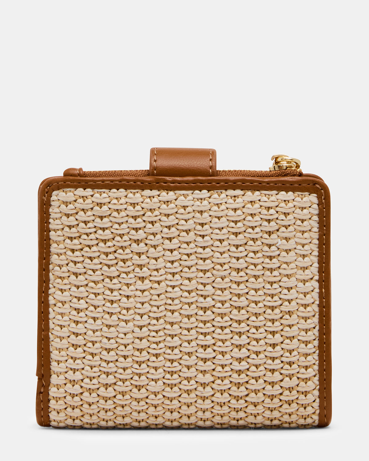 JEM STRAW Light Natural Bifold Wallet Steve Madden LIGHT NATURAL