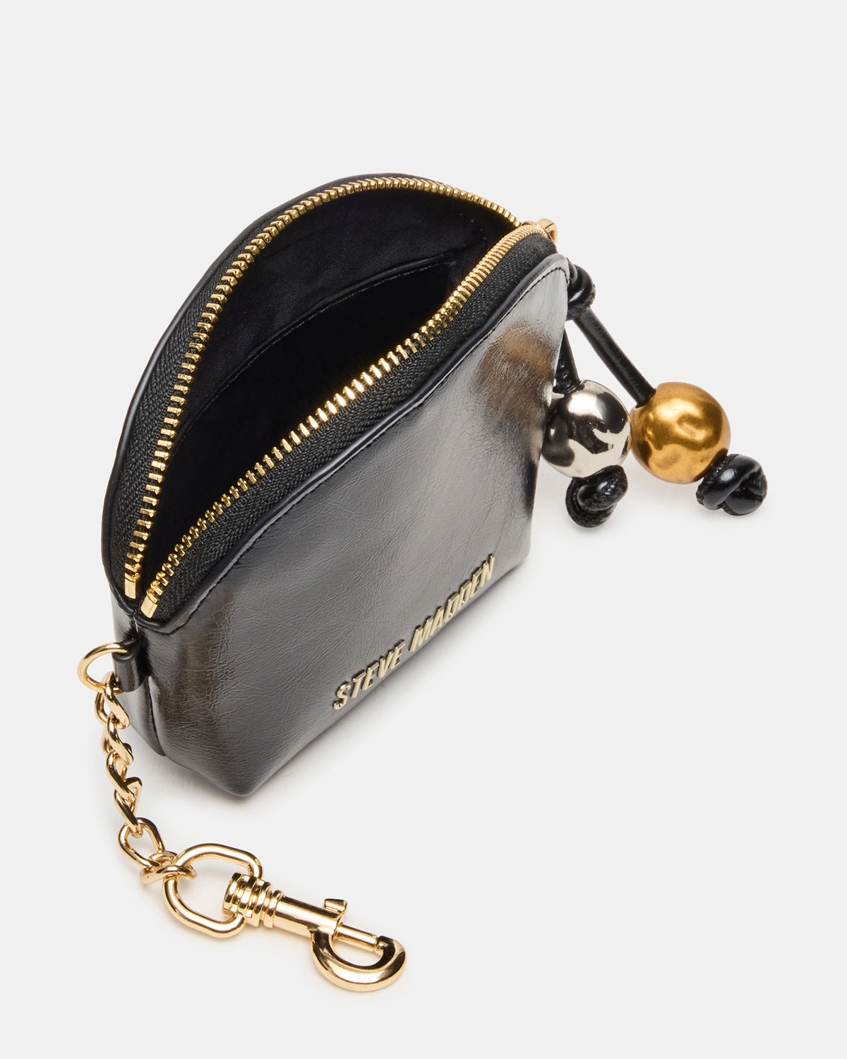 CASSIDI Wallet Black Dome-Shaped Card Holder Steve Madden BLACK