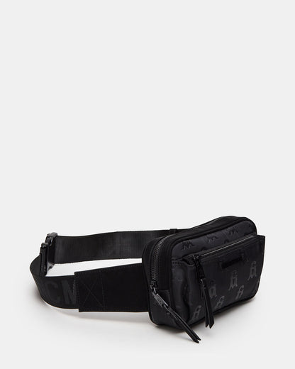LIND Black/Black Women's Adjustable Belt Handbag Steve Madden BLACK BLACK