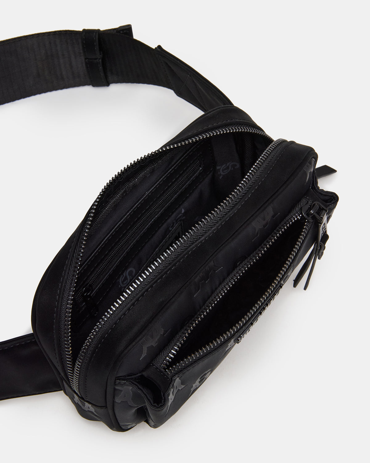 LIND Black/Black Women's Adjustable Belt Handbag Steve Madden BLACK BLACK