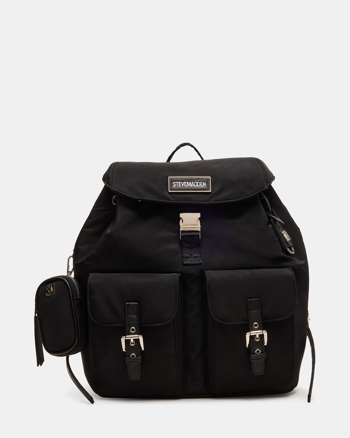 ROLO Black Women's Drawstring Backpack Steve Madden BLACK