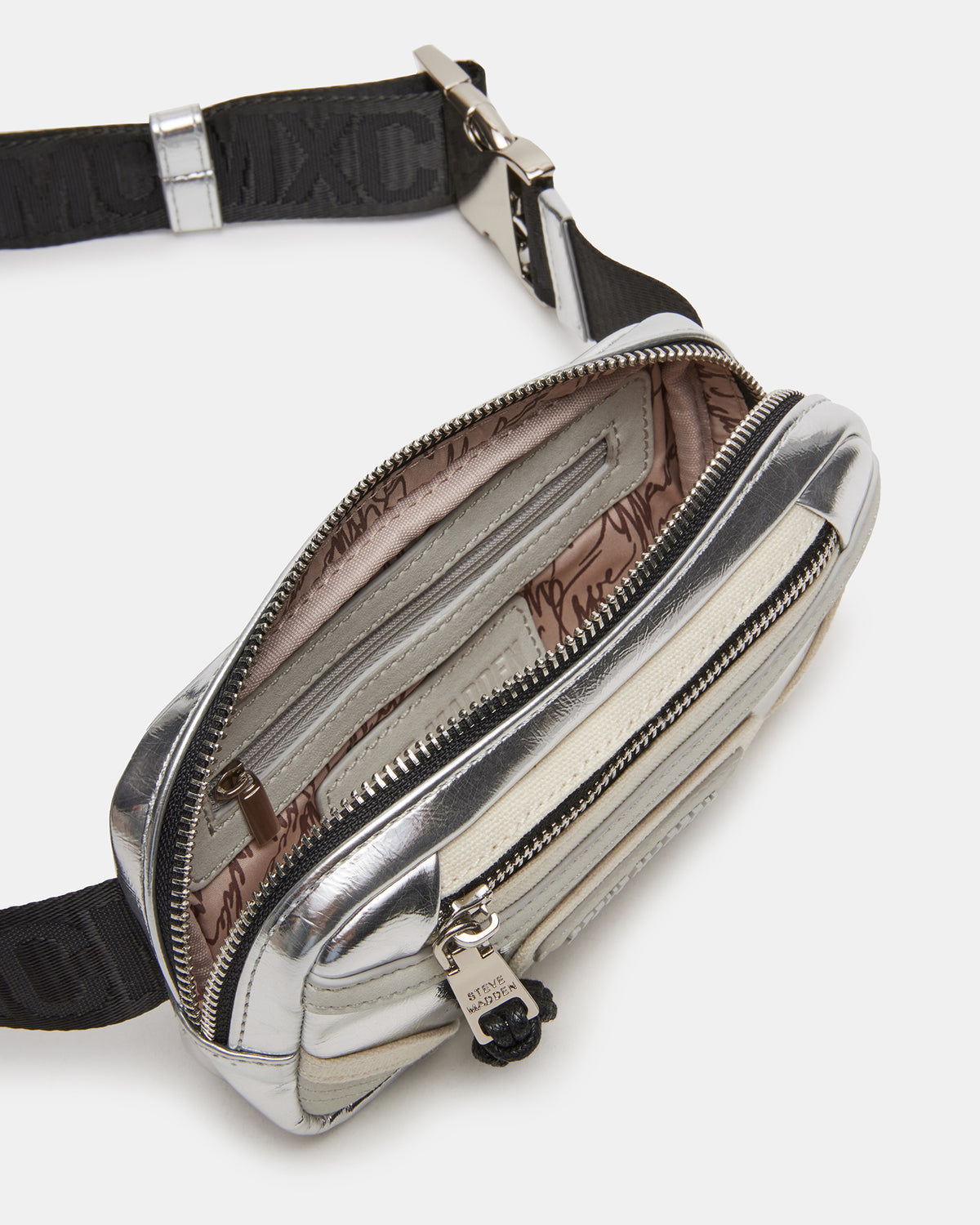 MADRIDD Belt Bag Silver | Women's Handbags Steve Madden SILVER