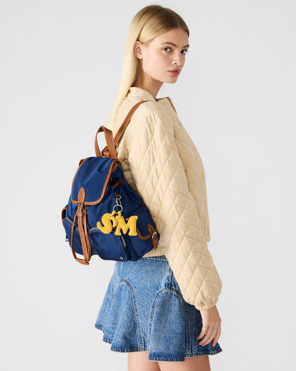 STUDIO Bag Navy Nylon Cargo Pocket Drawstring Women's Backpack Handbag Steve Madden NAVY