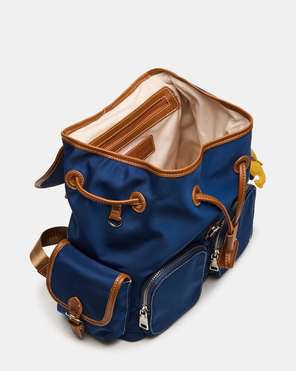STUDIO Bag Navy Nylon Cargo Pocket Drawstring Women's Backpack Handbag Steve Madden NAVY