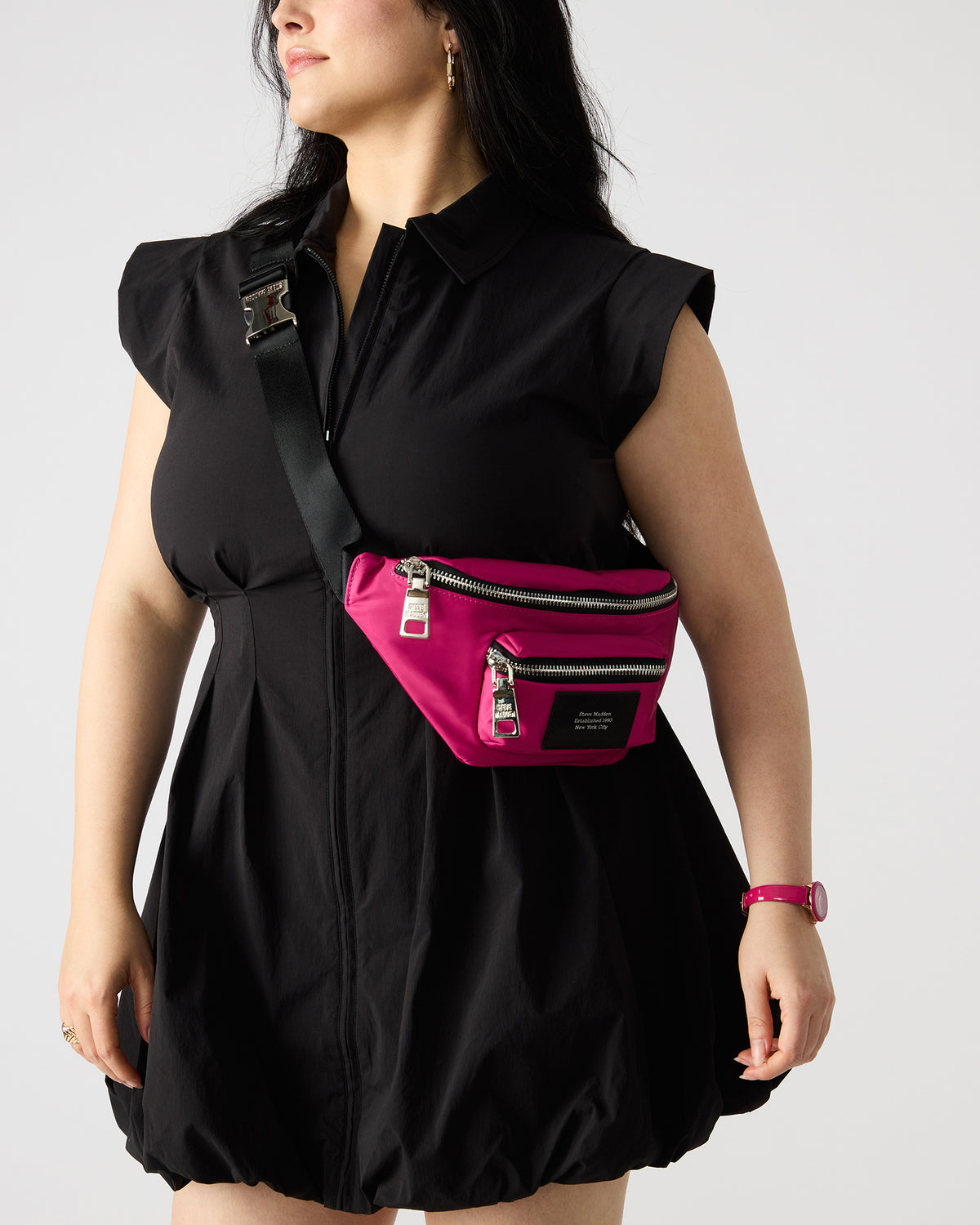 REMIX Fuchsia Women's Sporty Belt Handbag Steve Madden FUCHSIA