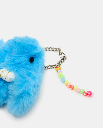 BUNNY BAG CHARM Blue Multi-Colored Alphabet Letter Beaded Plush Bunny Bag Charm Steve Madden BLUE
