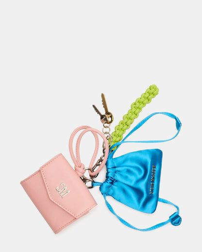 TRAVEL BAG CHARM Coral Multi Card Wallet Attachable Bag Charm Steve Madden CORAL MULTI