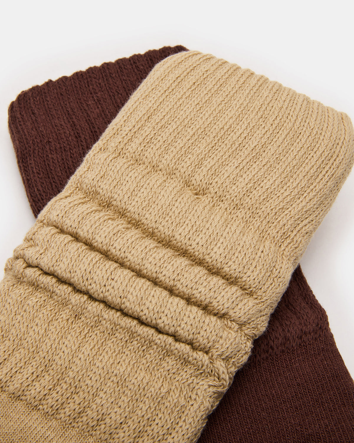 2 PACK RIB SLOUCH SOCKS TAN MULTI Women's Ribbed Quarter Socks Steve Madden TAN MULTI