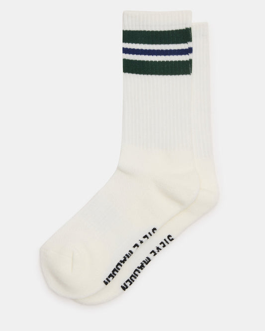WYNN 2 PACK STRIPE ATHLEISURE SOCKS Egret Women's Stripe Athletic Socks Steve Madden EGRET