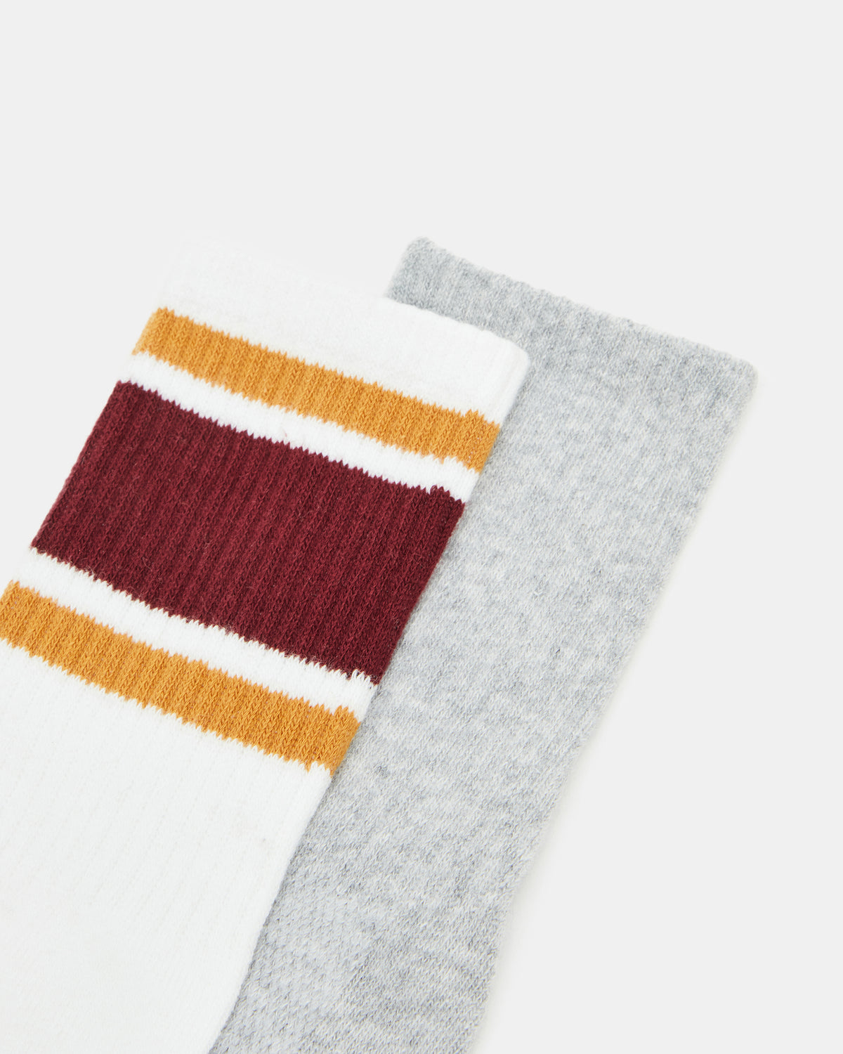 VARSITY CREW SOCKS Bone Multi Women's Stripe Detail Socks Steve Madden BONE MULTI