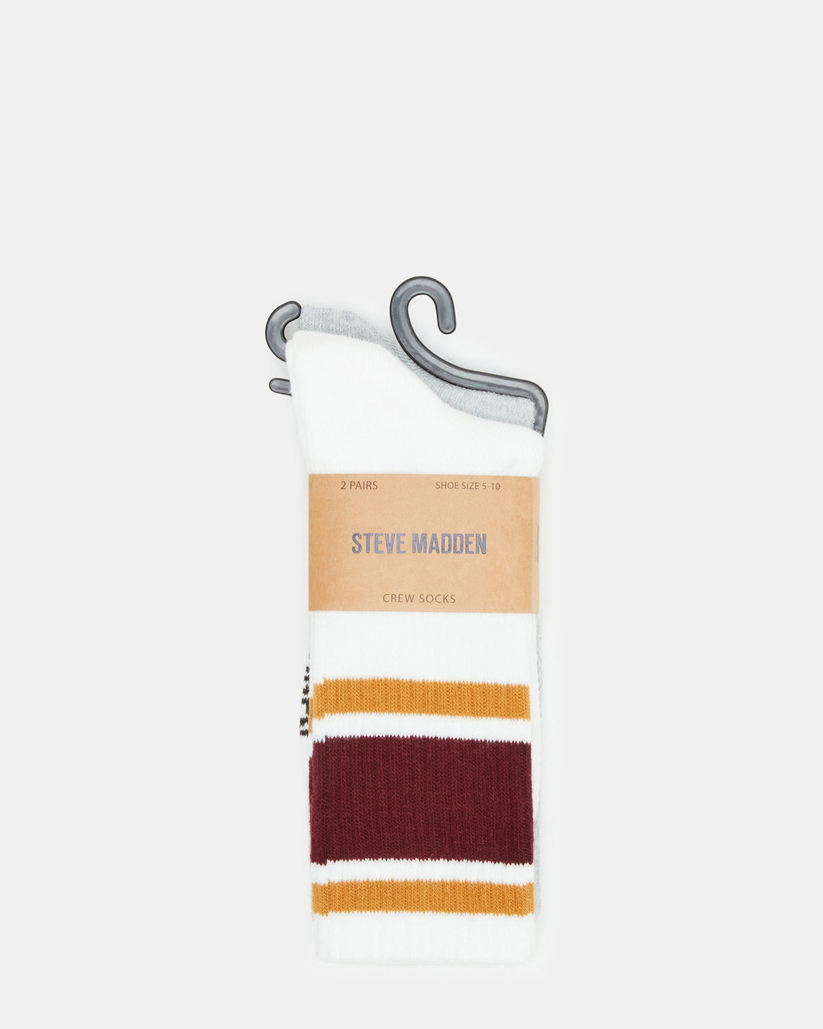 VARSITY CREW SOCKS Bone Multi Women's Stripe Detail Socks Steve Madden BONE MULTI