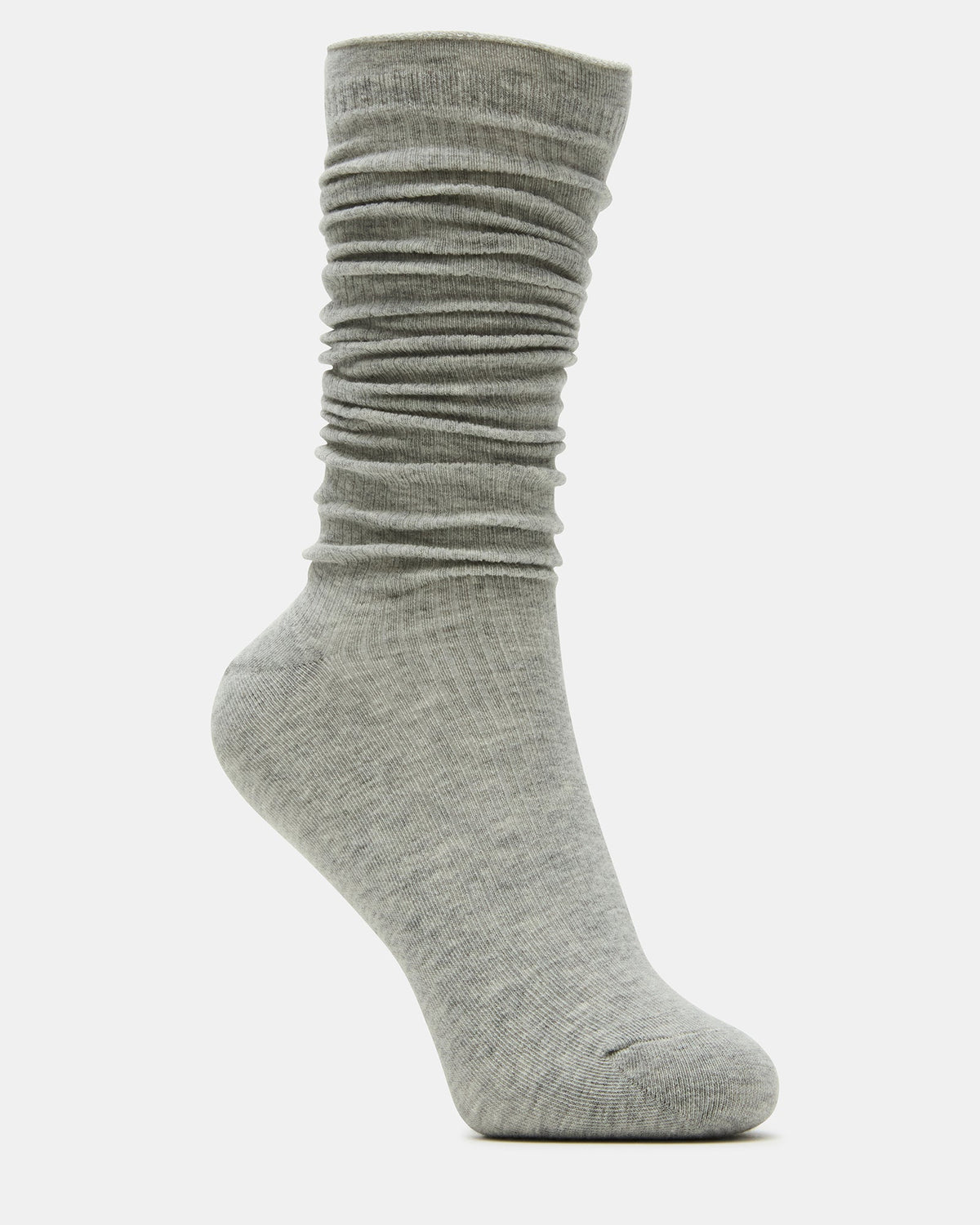 SLOUCHY RIB SOCKS OATMEAL HEATHER Scrunch Socks Steve Madden TAUPE