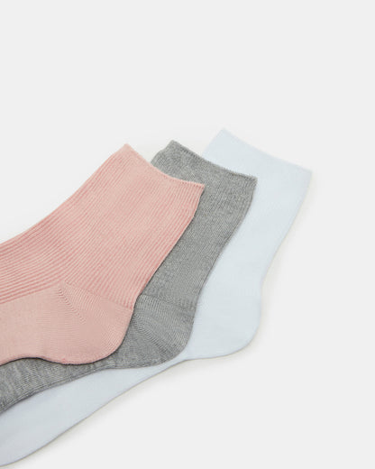 3 Pack Women's Anklet Socks Steve Madden BLUSH MULTI