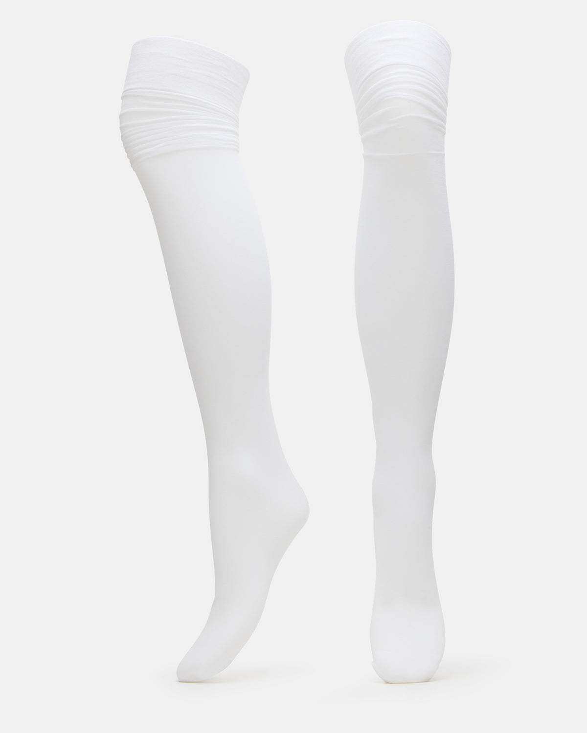 PREPPY White Over-The-Knee Footed Women's Tights Steve Madden WHITE