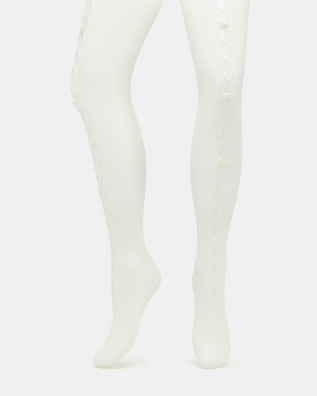 FISHNET Pearl Off-White Women's Footed Tights Steve Madden OFF-WHITE