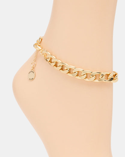 LINK CHAIN ANKLET Gold Women's Steve Madden GOLD
