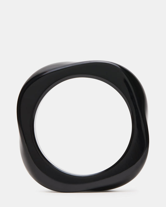 CURVED RETRO BRACELET Black Women's Bangle Bracelet Steve Madden BLACK